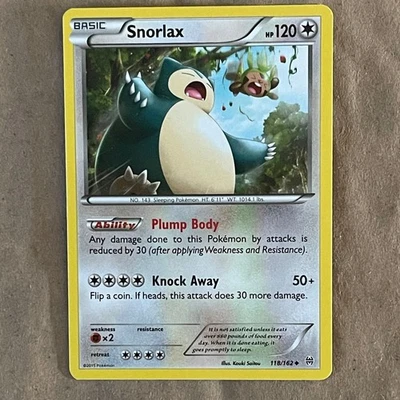 Snorlax 118/162 Breakthrough Pokemon TCG Regular Uncommon 2015 LP - Image 1 of 2