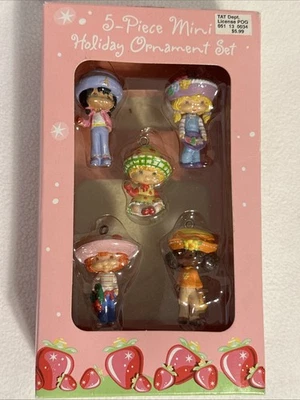 Juego de mini adornos vintage 2004 American Greetings Strawberry Shortcake 5 piezas NUEVO Foto 1 de 3