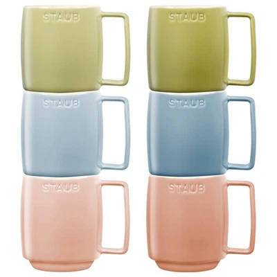 Staub Ceramic Dinnerware 6-pc 12 oz. Mug Set - Macaron Pastels - Image 1 of 4
