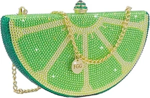 Boutique de FGG Mini Früchte Strass Clutch Geldbörsen für Damen elegant, glitzernd - Bild 1 von 6