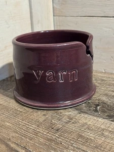 Jenny Blasen Keramik lila Garn Schale glasiert Zauber Basteln - Bild 1 von 7