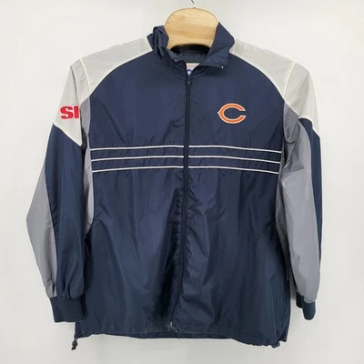 NFL Chicago Bears Chaqueta de Pista Para Hombre XL Cremallera Completa Azul Marino Blanco Naranja Logo SI Foto 1 de 4