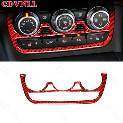 Cubierta de interruptor de CA central de fibra de carbono real roja para Audi TT TTS 08-15 Foto 1 de 4