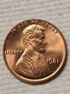 1981 P Lincoln Memorial Cent Copper Uncirculated From OBW Roll - Picture 1 of 2