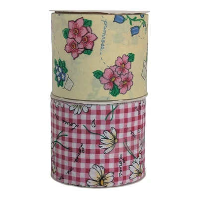 Lot of 2 Vintage Bluebelle Ribbon 3" Fabric Roll 3 Yards Each MSI AS2732-39 - Image 1 of 4