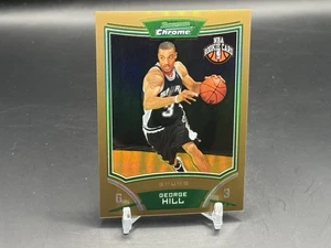 2008-09 Bowman Chrome George Hill #134 Rookie Gold Refractor /50 Spurs - Picture 1 of 2