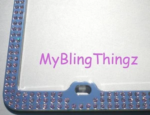 Inset LAVENDER LT PURPLE Crystal BLING License Plate Frame w/ Swarovski Elements - Foto 1 di 3