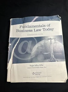 Grundlagen des Wirtschaftsrechts heute Roger LeRoy Miller 10. Auflage -- SEHR GEBRAUCHT - Bild 1 von 5