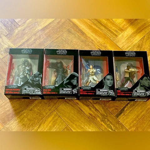 NEW Star Wars Force Awakens 40 Anv Black Titanium Series Die Cast Action Figures Cover