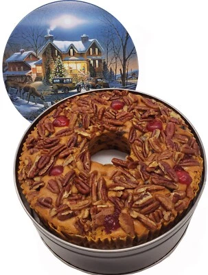 Jane Parker Classic Light Fruit Cake 48 Ounce Holiday Tin FRESH FREE SHIPPING! - Image 1 of 4