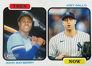 2022 Heritage Then and Now Insert #TAN-MG John Mayberry / Joey Gallo - Picture 1 of 1