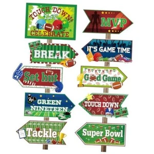 20 Pieces Super Bowl Party Sign Football Themed Party Decoration Supplies Kids - Picture 1 of 7