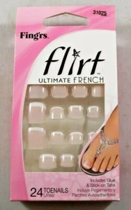 Fing'rs Flirt Ultimate French Toe Nails - Picture 1 of 3