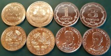 Tajikistan set 4 coins 2019 20 50 Diram + 1  3 Somoni NEW UNC