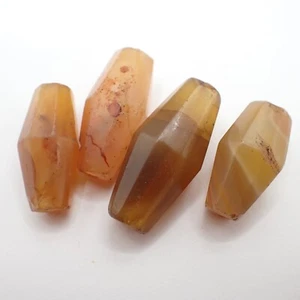 7 piezas antiguas facetadas PIEDRA DE CORNALINA ÁGATA cuentas comerciales antiguo estado tribal africano - Imagen 1 de 7