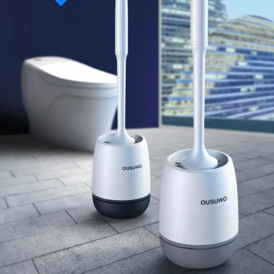 Antibacterial Silicone Toilet Brush and Holder Cleaning Bowl Kit - image 1 of 4