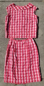 Vintage 1950’s Justin McCarty Sleeveless Play Set Top Skirt Set  S - Picture 1 of 6