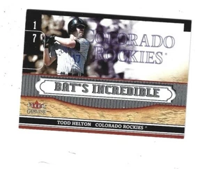 2002 Fleer Genuine Bats Incredible #1 Todd Helton Colorado Rockies - Picture 1 of 1