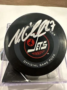 Nikolaj Ehlers signiertes Winnipeg Jets offizielles Spiel Puck - Bild 1 von 3