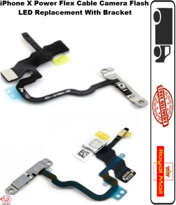 MY STORE Für iPhone X Power Flex Kabel Kamera Blitz LED Ersatz mit Halterung