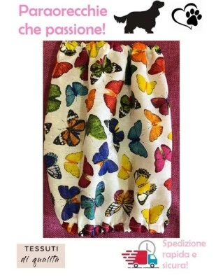 PARAORECCHIE COPRI ORECCHIE CUFFIETTE CUFFIA PER COCKER  CAVALIER KING COTONE - Immagine 1 di 2