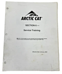 2000 ARCTIC CAT DEALER INFORMATIONAL / TRAINING SECTION 6 BOOKLET ONLY - Photo 1 sur 8