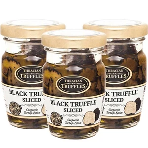 Black truffle slices Carpaccio Tartufo Preserved Extra virgin Olive Oil 3 x 60g - Picture 1 of 11