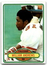 1980 Topps William Andrews Football Cards #73