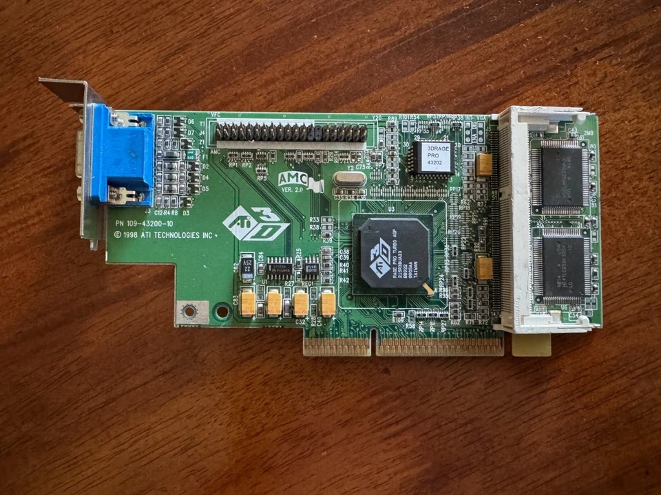 ATI Rage Pro Turbo AGP, 4MB, AGP 2x, 334134-001 For HP-Compaq Desktops, WORKING - Image 1 of 3