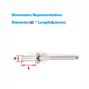 Stainless Steel Closed End Blind Rivets/Closed End Rivets M3M4M5M6 - Picture 1 of 56