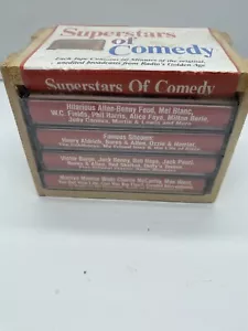 Superstars of Comedy: 4 Cassette Tape Collection NEW AND SEALED Wood Crate - Picture 1 of 7
