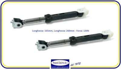 Coppia Ammortizzatori Lavatrice Whirlpool Ariston Hotpoint Indesit 120N Ø10+8mm