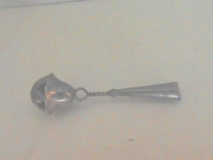 Antique Baby Rattle-whistle-silver?. Marked with foreign lettering. 3” long. - Picture 1 of 2