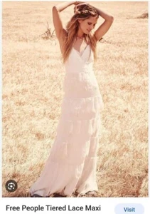 Erin Featherstone Free People Wedding Maxi Dress Size 8 - Picture 1 of 10