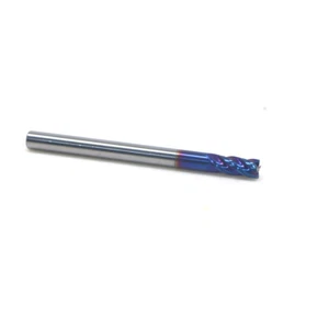 1Pcs 4MM 4 Flutes HRC68 Nanoscale Blue Tungsten Carbide End Mill CNC Cuttet Tool - Picture 1 of 4