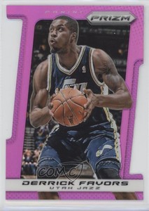 2013-14 Panini Prizm Purple Prizm Die-Cut /49 Derrick Favors #79