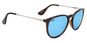 Gafas de sol HOBIE Maywood - marco dorado/tortuga brillante con lente espejo de cobalto - Imagen 1 de 4