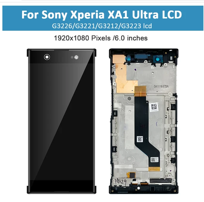 LCD Screen Touch Display + Frame For Sony Xperia XA1 Ultra C7 G3223 G3226 G3221 - Image 1 of 1