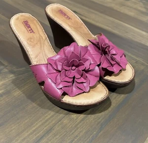 Sandalo con tacco anteriore floreale in pelle rosa nato confronta a 75,00€ taglia 10 - Foto 1 di 11