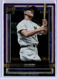 2020 Topps Museum Collection Amethyst #74 Lou Gehrig /99 - New York Yankees - Picture 1 of 2