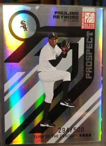 2005 Donruss Elite Paulino Reynoso rookie card (#189) Turn of the Century /500