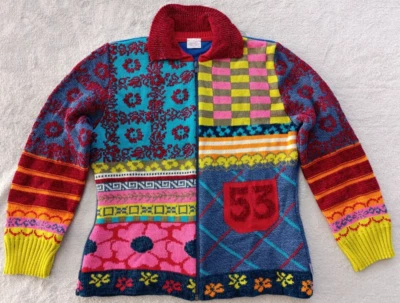Oilily Kids Girls Multicolor Floral Zip Cardigan Sweater size 152 (12 Years) - Image 1 of 4