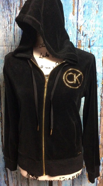 Calvin Klein Velour Black Hoodies u0026 Sweatshirts for Women for sale | eBay