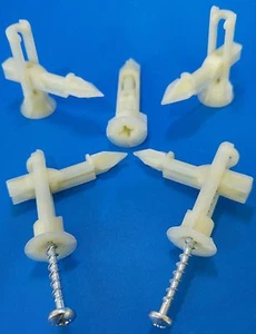 Zip-Toggle Nylon Anchor Bolt with Screw x 50 - Picture 1 of 5