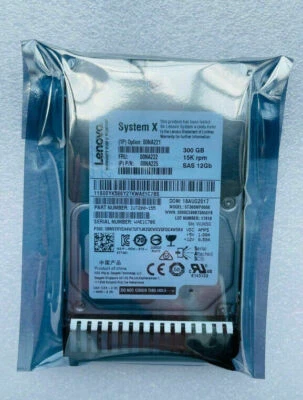 Lenovo IBM 00NA221 00NA222 00NA225 300GB 15K 12G 2.5" SAS G3HS 512e Hard Drive - Image 1 of 3