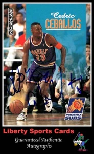 1992-93 Skybox  Cedric Ceballos #188 Authentic Autographed Card Phoenix Suns - Picture 1 of 2
