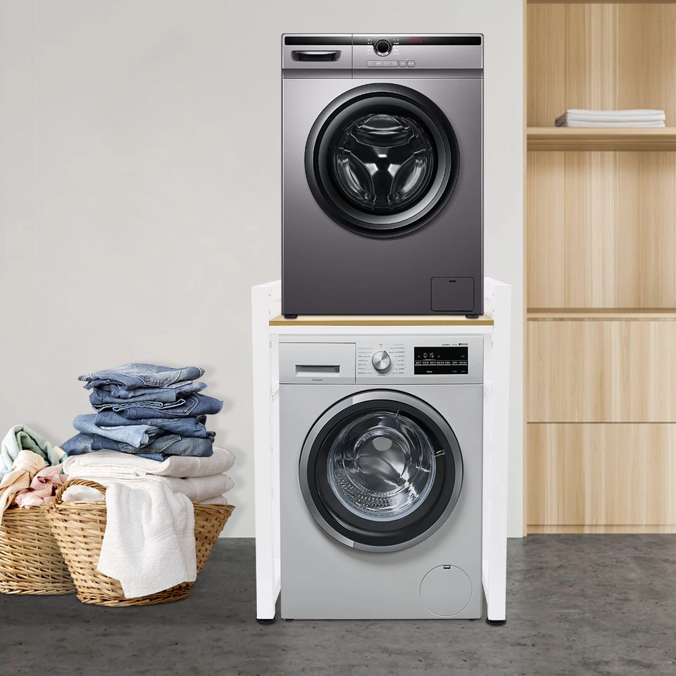 Estante organizador ajustable para lavadora y secadora estante para lavadora y secadora Foto 1 de 4