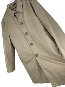 Ralph Lauren Mens Beige Coat Zip-Out Plaid Liner Size L EUC Button RQ10249 - Picture 1 of 10