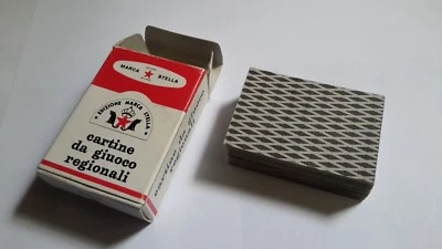 Mazzo di carte cartine da giuoco regionali con scatola ed. marca Stella Milano - Immagine 1 di 3