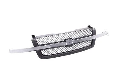 Grille w/Chrome Molding Center Bar For 03-07 Silverado 1500 2500 3500 Avalanche - Image 1 of 4